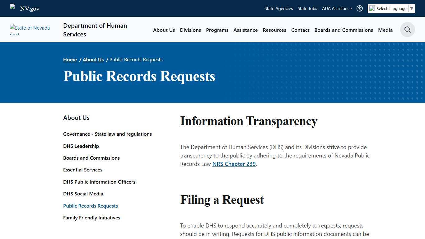 Public Records Requests